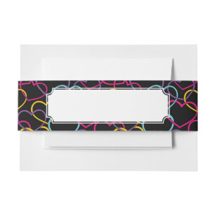 Valentijn Patroon met kleurenharten Uitnodigingen Wikkel