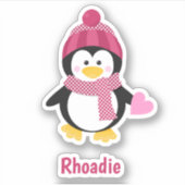 Valentijn Penguin Sticker (Voorkant)