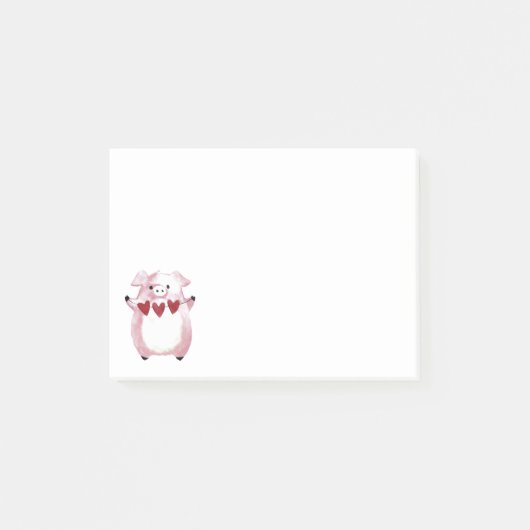 Valentijn Pig Post-it® Notes (Voorkant)