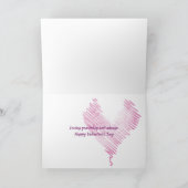 Valentijn Pink Rose en snoep Feestdagen Kaart (Binnen)