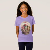 Valentijn Pink Village Snowglobe T-shirt (Voorkant volledig)