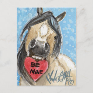 Valentijn Pony Briefkaart Buckskin