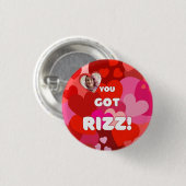 Valentijn Pop Ronde Button 3,2 Cm (Voorkant /achterkant)