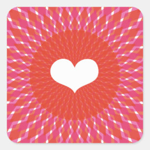 Valentijn Pop Vierkante Sticker
