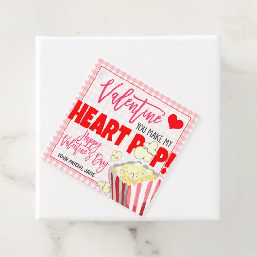 Valentijn Popcorn Gift Label (In situ)