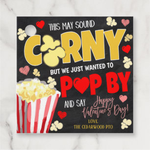 Valentijn Popcorn Gift Label