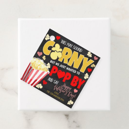 Valentijn Popcorn Gift Label (In situ)
