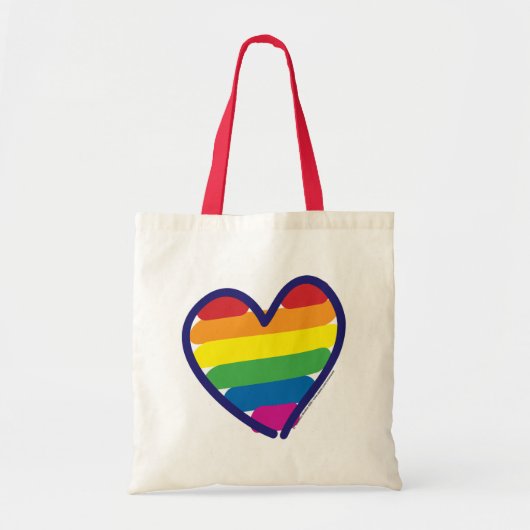 Valentijn Pride Rainbow Tote Bag (Voorkant)