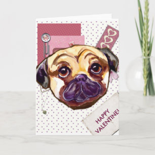 VALENTIJN PUG FEESTDAGEN KAART