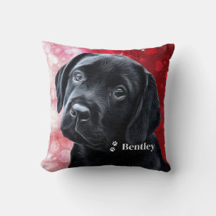 Valentijn Puppy - Black Labrador - Lab Puppy Kussen