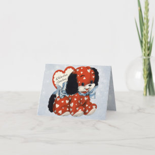 Valentijn Puppy Card voor kinderen Feestdagen Kaart