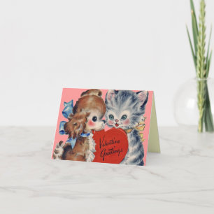 Valentijn Puppy Kaart voor kinderen