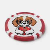 Valentijn Puppy Poker Chips (Enkel)