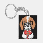 Valentijn Puppy Sleutelhanger (Voorkant Links)