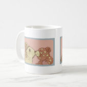 Valentijn Rabbit en Teddy Bear Coffee Mok (Voorkant links)