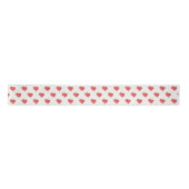 Valentijn Red Heart Pattern Lint (Voorkant)