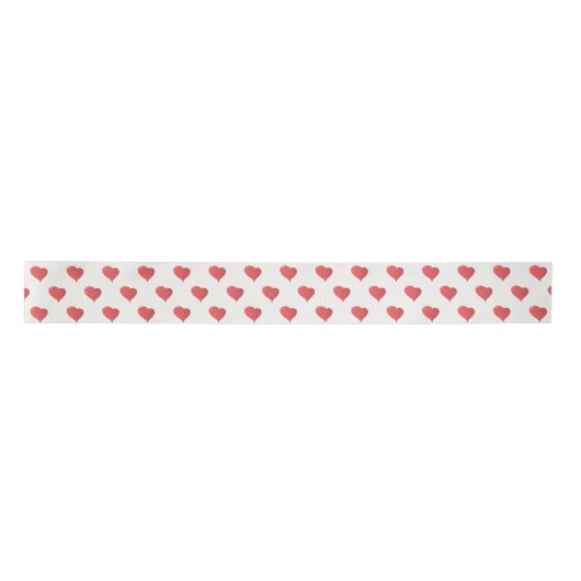 Valentijn Red Heart Pattern Lint (Voorkant)
