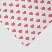 Valentijn Red Heart Pattern Tissuepapier (Detail)