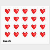 Valentijn Red Heart Wedding Ronde Sticker (Vel)
