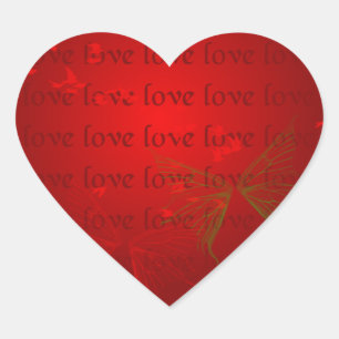 Valentijn Red Hearts Hart Sticker