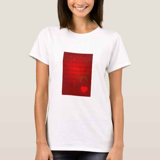 Valentijn Red Hearts T-shirt (Voorkant)