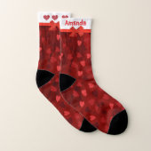 Valentijn Red Multi Hearts Bow Sokken (Paar)