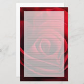 Valentijn Red Rose Briefpapier (Voorkant / Achterkant)