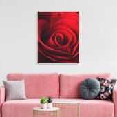Valentijn Red Rose Canvas Afdruk (Insitu (Woonkamer))
