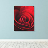 Valentijn Red Rose Canvas Afdruk (Insitu (Houten vloer))