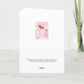 Valentijn Religious Red Daisy Wenskaart Kaart (Achterkant)