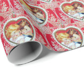  Valentijn retro Cadeaupapier (Rol Hoek)