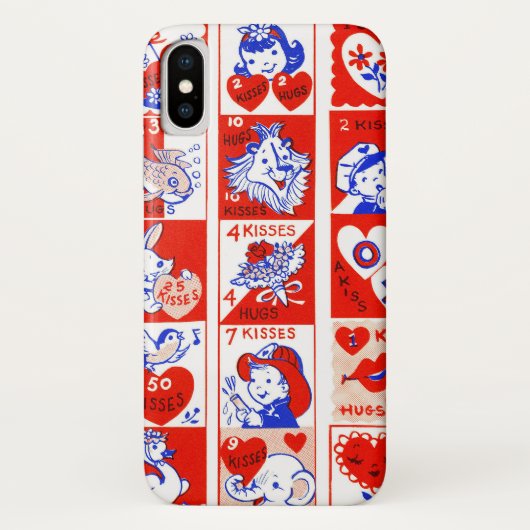 Valentijn Retro Liefde Knuffels Schattige Patroon Case-Mate iPhone Case (Achterkant)