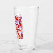 Valentijn Retro Liefde Knuffels Schattige Patroon Glas (Links)