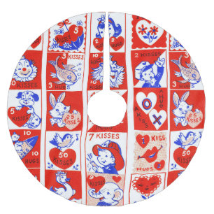 Valentijn Retro Liefde Knuffels Schattige Patroon Kerstboom Rok
