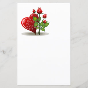 VALENTIJN RODE HART EN RODE ROSEN