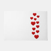 valentijn rode harten deurmat (Voorkant)