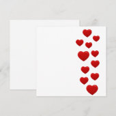 valentijn rode harten feestdagenkaart (Voorkant / Achterkant)