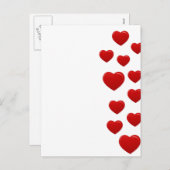 valentijn rode harten feestdagenkaart (Voorkant / Achterkant)