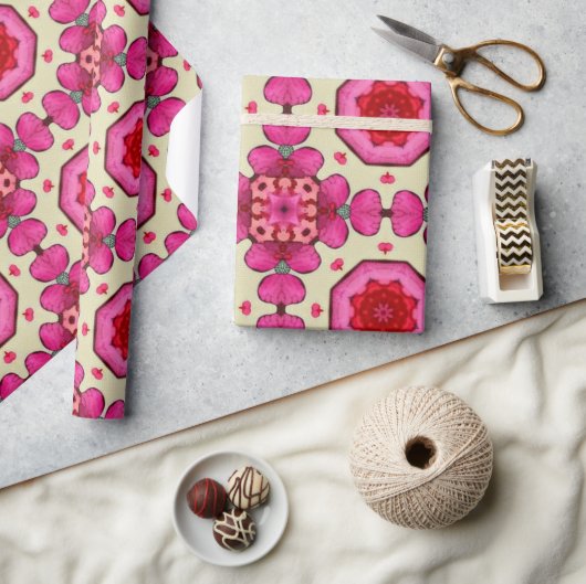 Valentijn rode harten romance abstract patroon 12 cadeaupapier (Crafts)