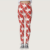  Valentijn Rode Kat Witte Harten Schattigee Liefde Leggings (Voorkant)