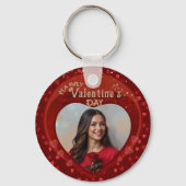 Valentijn Rode sierfoto Sleutelhanger (Voorkant)