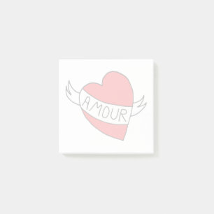 Valentijn Romantic Amour Retro Love Heart Post-it® Notes