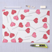 Valentijn Rood Hart | Lollipop-patroon Tissuepapier (Craft)