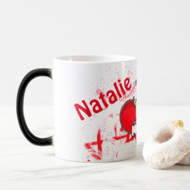 Valentijn rood hart met beer magische mok