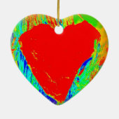 valentijn rood hart ornament (Achterkant)