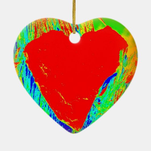 valentijn rood hart ornament (Achterkant)