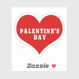 VALENTIJN Rood Hart Vinyl Sticker