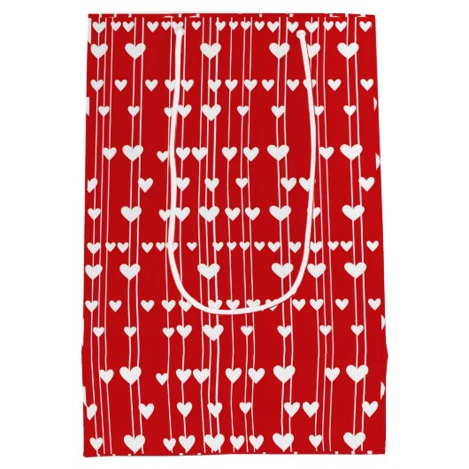 Valentijn Rood wit Liefde minimalis Medium Cadeauzakje (Achterkant)