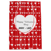 Valentijn Rood wit Liefde minimalis Medium Cadeauzakje (Voorkant)