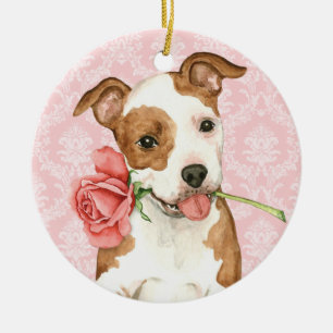 Valentijn Roos am Personeel Keramisch Ornament